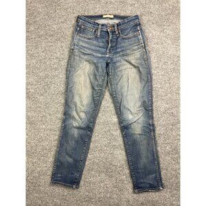 Madewell Slim Straight Jeans Women's 26 (W27 x L28) Blue Denim Mid Rise